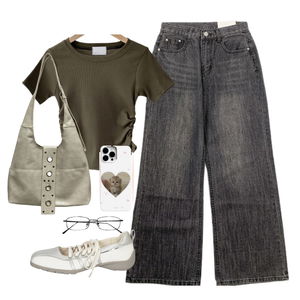 jeans,ShortSleeve,glasses 코디