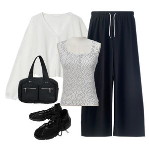Cardigan/Vest,pants,sleeveless 코디