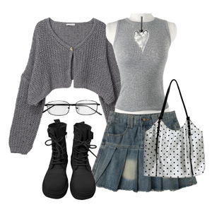 Cardigan/Vest,sleeveless,skirt 코디