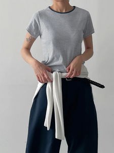 포시즌 스트라이프 반팔 티셔츠 (4C)