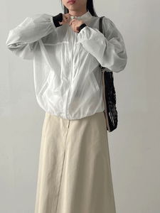 ミレシースルーオーバーフィットウインドジャケット