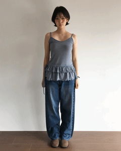 Bibb Sleeveless + Frill Wrap Skirt