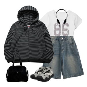 半袖Tシャツ,ショートパンツ,ジップアップ 코디