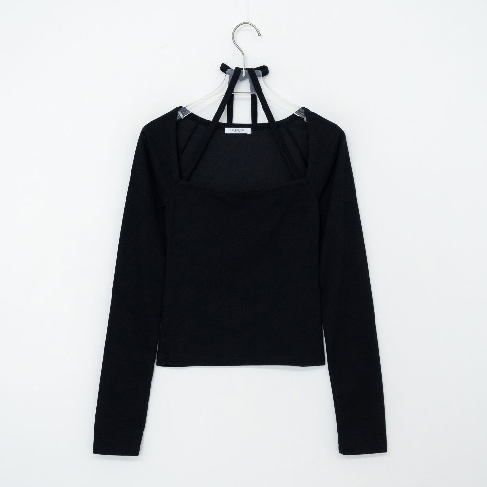 긴팔 티셔츠 차콜 색상 이미지-S1L11