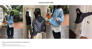 Woone See-Through Dot Windbreaker Hoodie