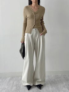 페럴 골지 가디건 나시 세트 (4C)