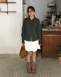 wingtip striped shirt