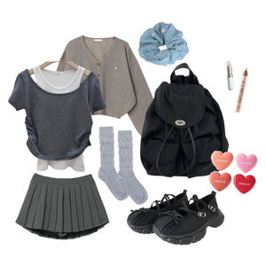 Ootd,Pretty,preppy,school,bts,codibook,student 코디