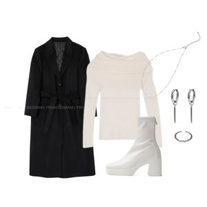 coat,knitwears,boots 코디