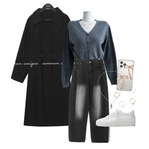 coat,Cardigan/Vest,jeans 코디