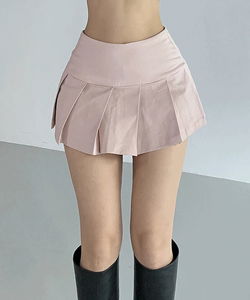 Road Spandex Daily Skirt Pants Pleated Mini Skirt