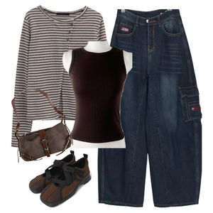 jeans,Cardigan/Vest,sleeveless 코디