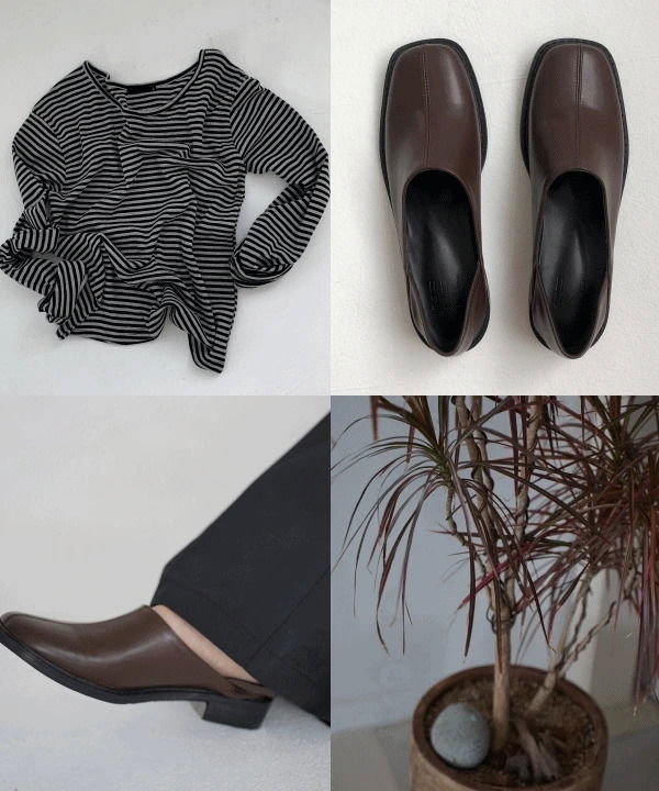 애니 페이크레더 가을 가죽 로퍼 2 color