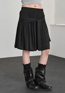 Elot tie wrap midi skirt