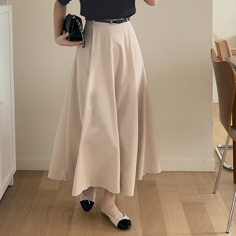 羅莉安綁帶蓬鬆長裙褶 (當日出貨)