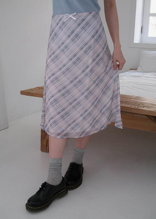 デールチェックミディスカート (当日発送)