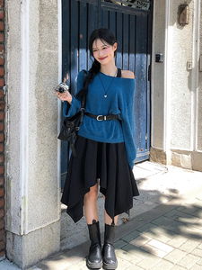 Hina Wrap Button Uneven Midi Skirt