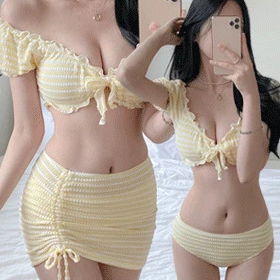 썸머기획/ 비타민스트라이프비키니SET(1c)