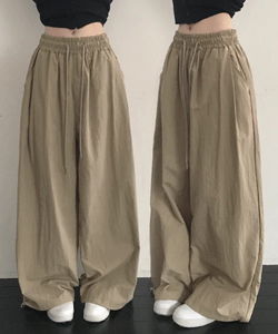 Amon Nylon Pintuck Rivet Pants - 5 Colors