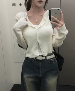 Rando Lamb Cashmere 5% Ribbed Cardigan - 4 colors