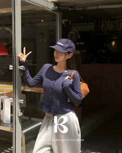 Cloud Frill Dot Cardigan