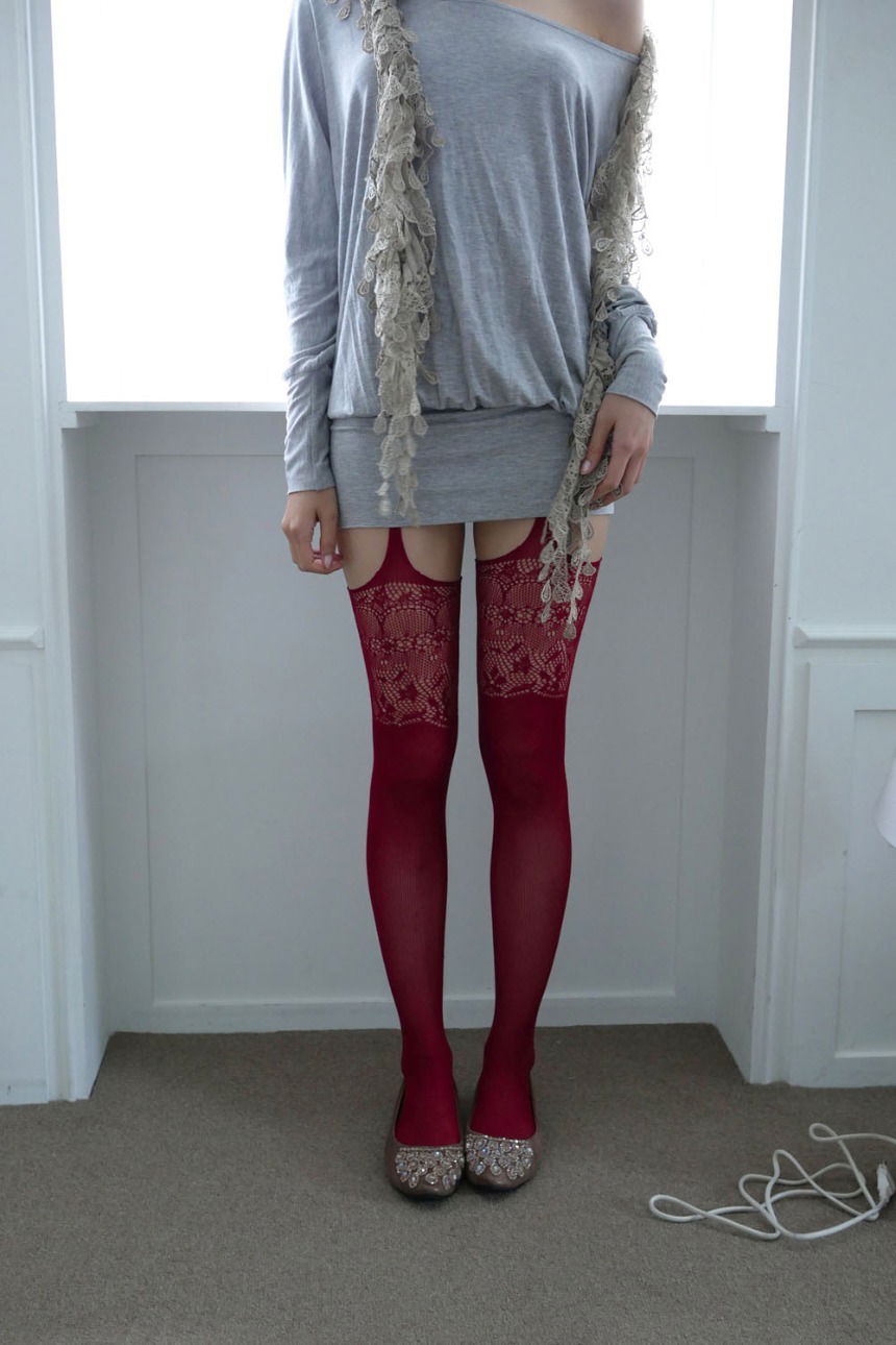 ) suspender garter stocking (5color)