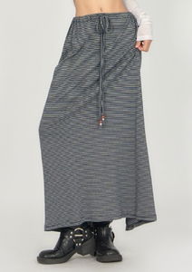 Striped Maxi Banding Skirt SK012