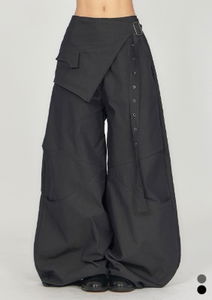 Belted Wide Pants PA054