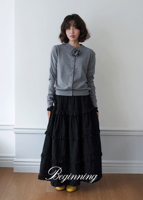 미니&롱 캉캉 레이스 밴딩 스커트 (2color/2type)