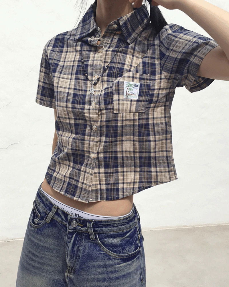 ウィークルアメカジヴィンテージチェック半袖シャツ (当日発送)