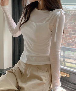 Duang See-Through Sleeveless Long-Sleeve Two-Piece Tee