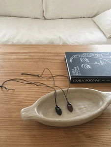 Almond Stone Long Necklace