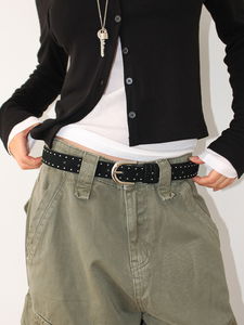 MINI STUD SUEDE BELT (3color)