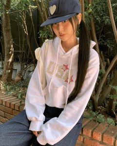 수피 USA 스타 패치 긴팔 후드 티셔츠