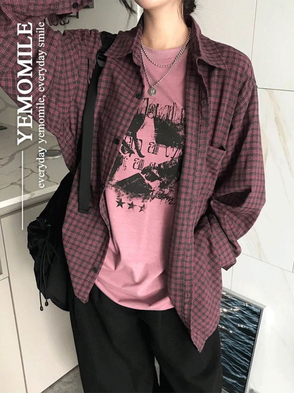 타임 체크 긴팔 셔츠