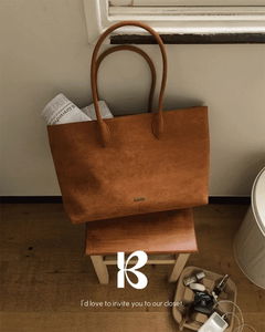 Salmon Suede Tote Bag