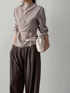 Earth Wrap Loose-fit Blouse