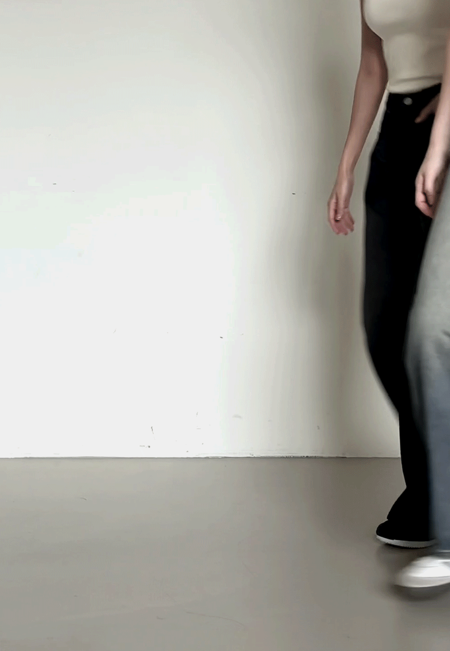 리리앤코 프롬리오 코튼 와이드 히든밴딩 데님 팬츠 청바지