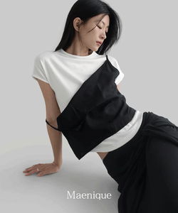 Onel cap sleeve half neck t-shirt