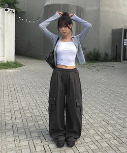 Robben Cargo Wide Pintuck Banding Pants