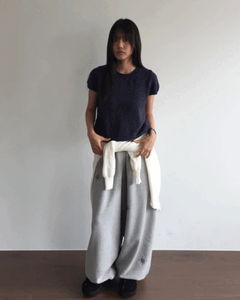 デトスタッドスウェットパンツ メランジグレー