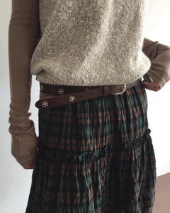 Horsebit Leather Belt *Brown Same-Day Shipping Available