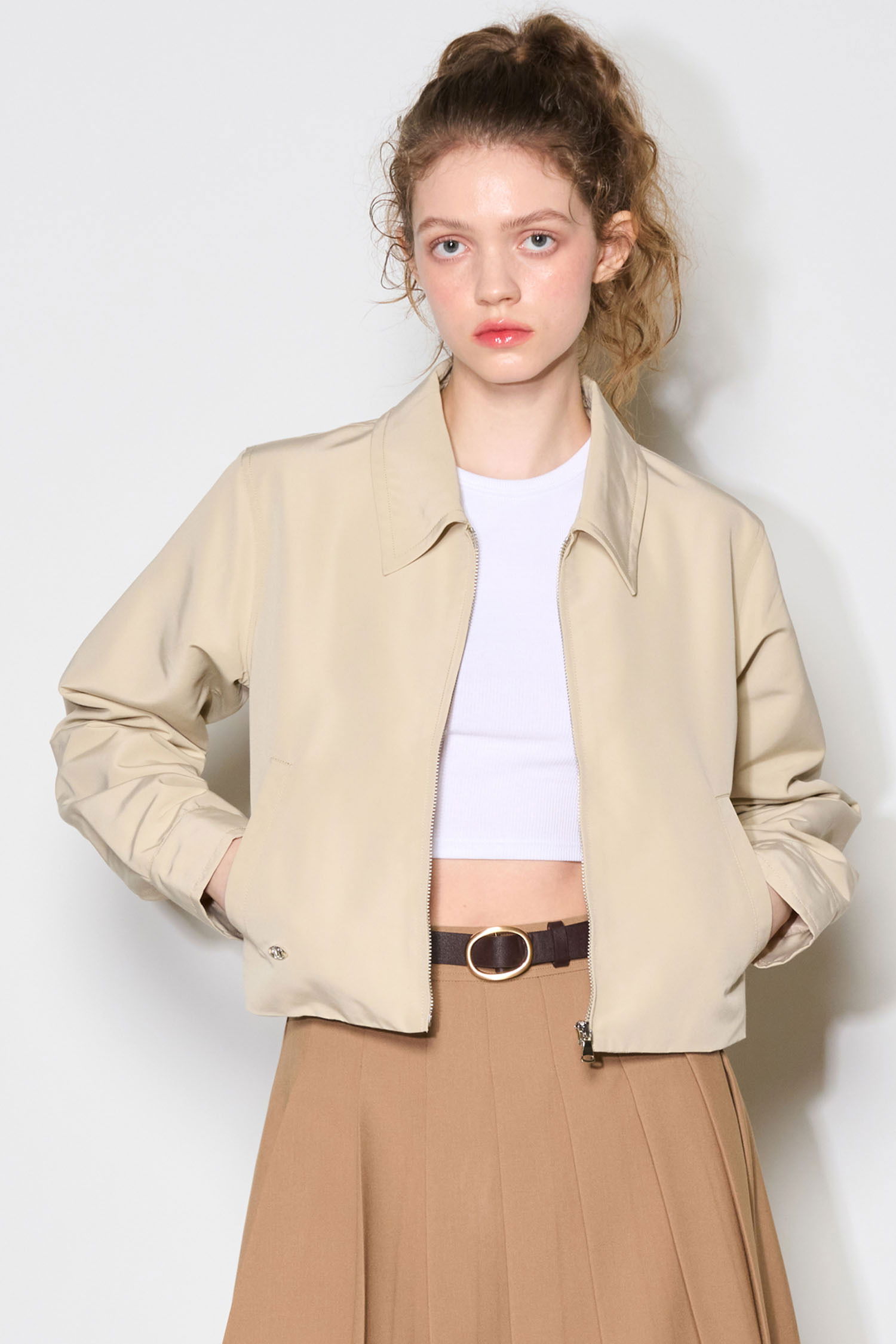 WOMAN 뉴클래식 집업 숏 자켓