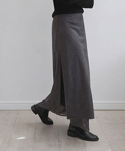 Euros Suede Slit Long Skirt