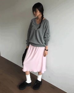 Rusha Frill Midi Skirt