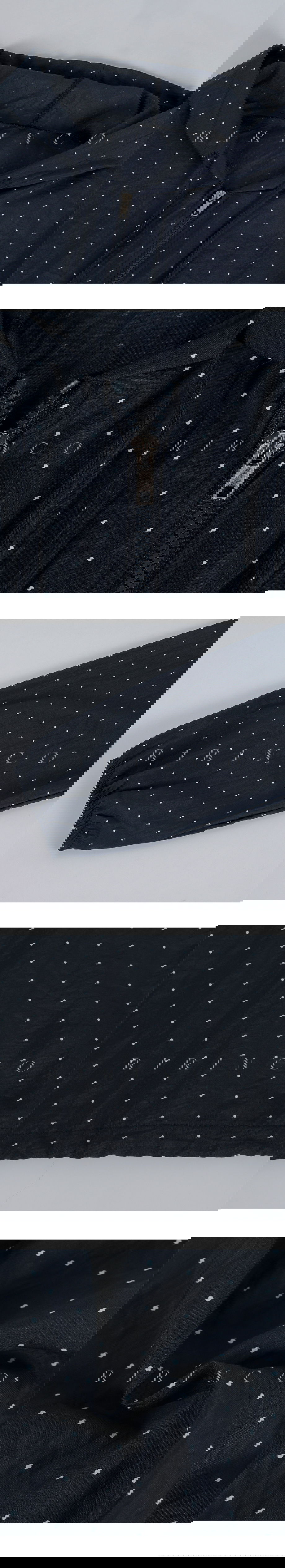 리리앤코 델로아크 도트 시스루 스트링 후드 집업 가디건