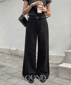 Lopin Front Pocket Wide Cotton Pants - 3 Colors