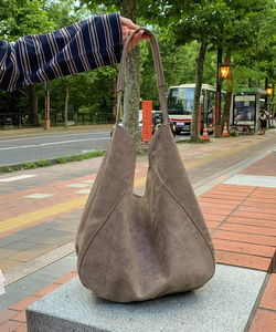 스웨이드 스터드 포인트 빅 숄더백 파우치 세트 빅백 큰가방 토트백 여행가방 데일리 캐주얼