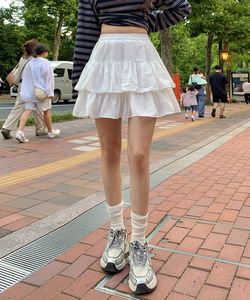 밴딩 플레어 캉캉 미니 스커트