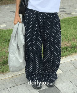 아누크 도트 와이드 트레이닝 팬츠